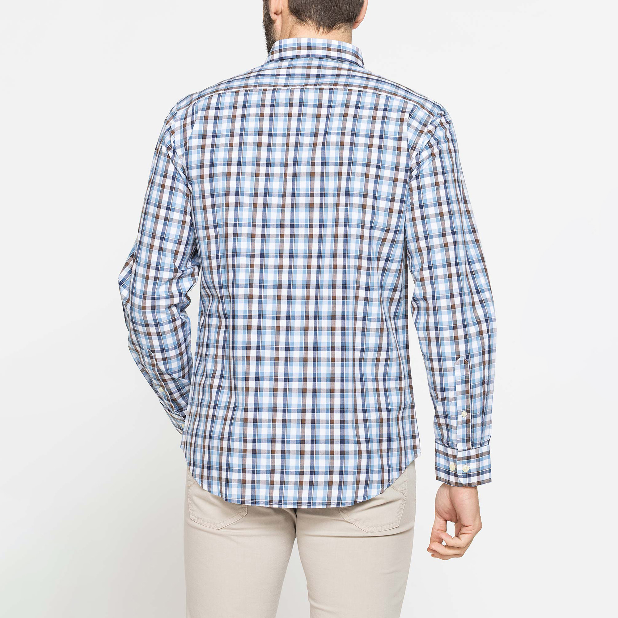CAMICIA BUTTON-DOWN CON MANICA LUNGA E TASCHINO
