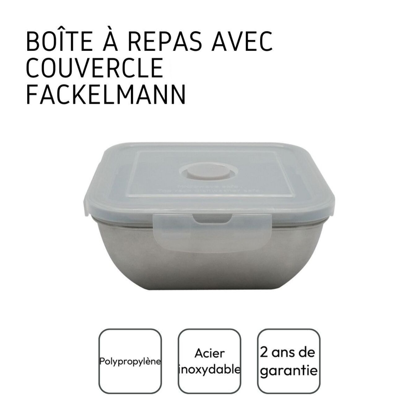 Fackelmann Boîte inox micro-ondable hermétique
