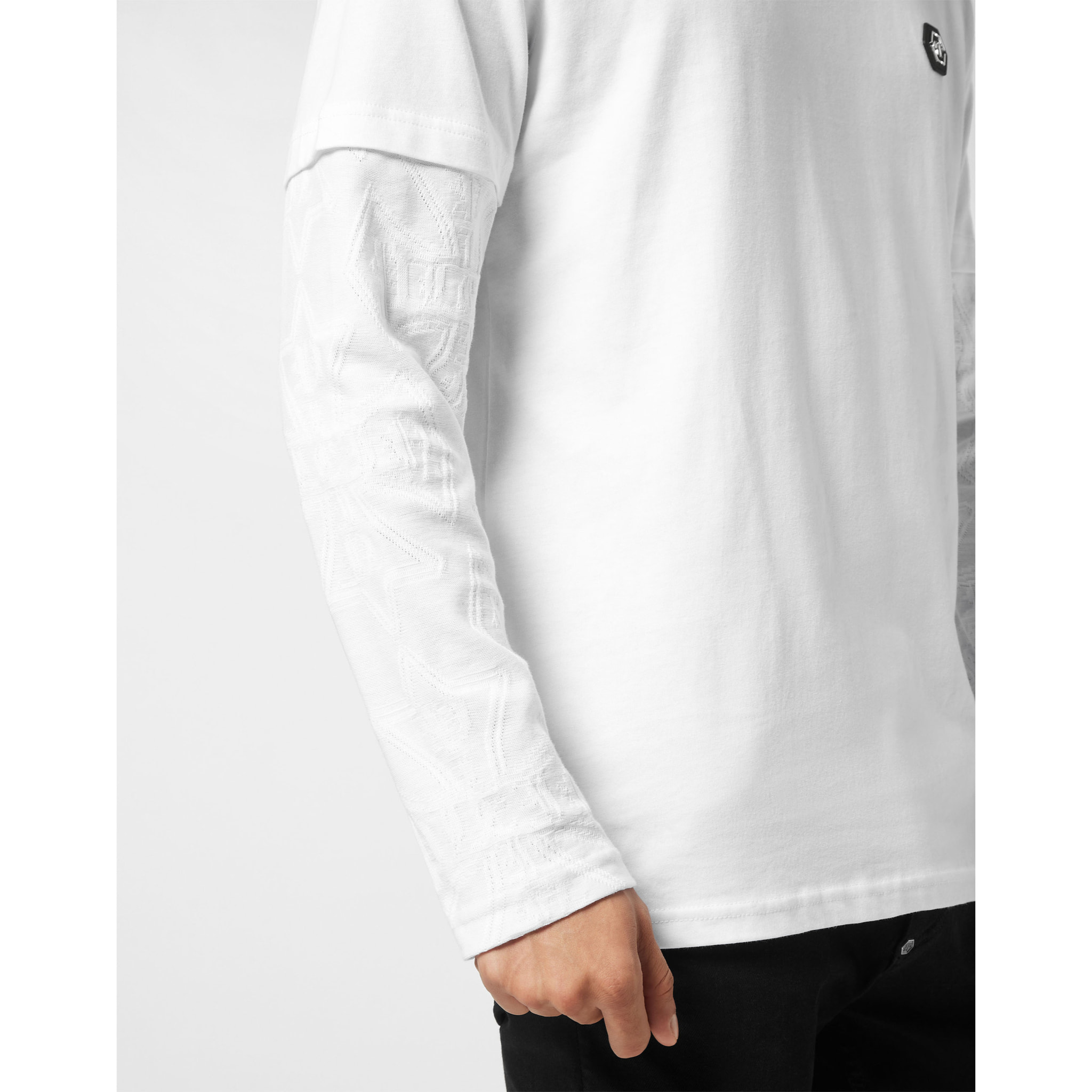 PHILIPP PLEIN T-Shirt Round Neck Ls CREST