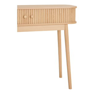 Nikko - Consolle 2 ante in MDF e pino naturale 100x30x80 cm