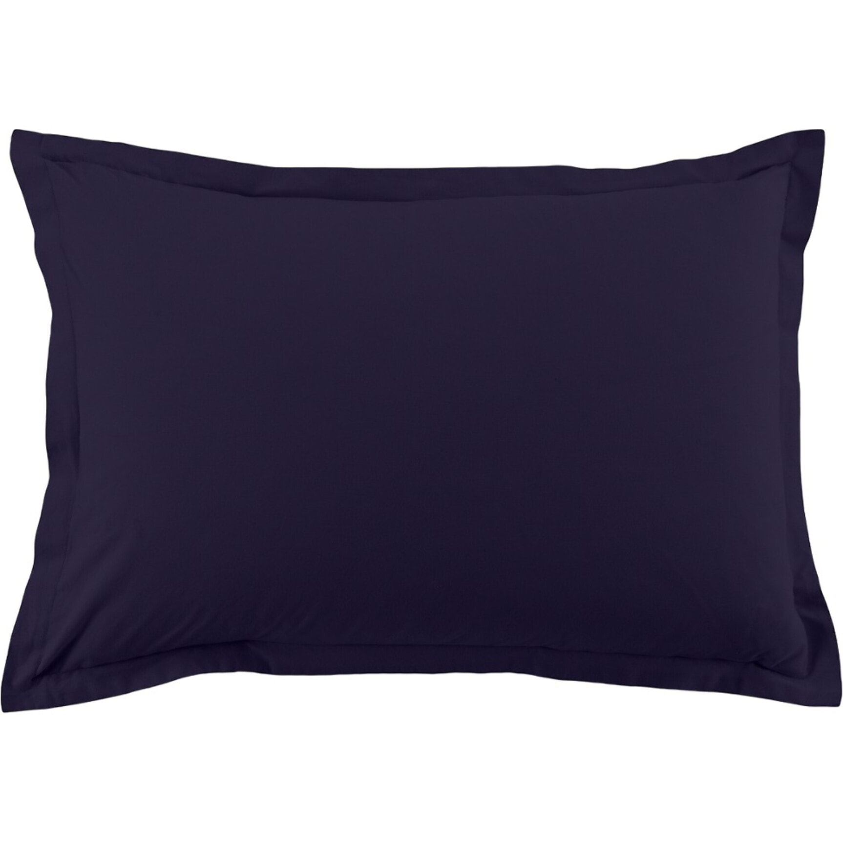 Lot De 2 Taies D'oreiller 100% Coton 57fils Bleu Imperial