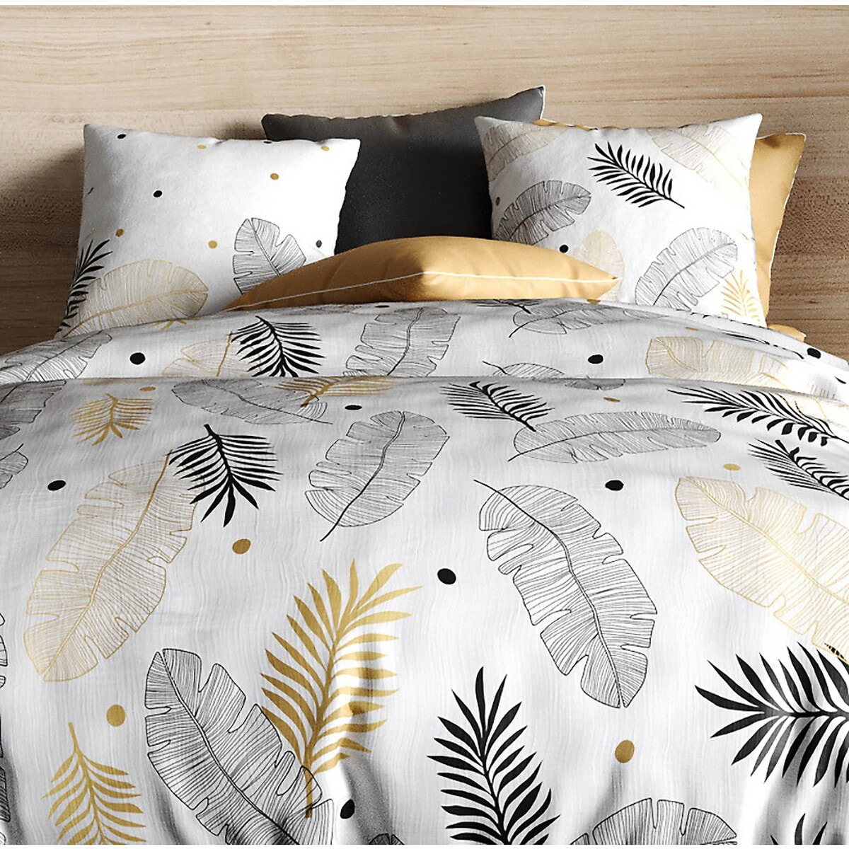 Parure De Drap 3pcs avec Drap Housse 90x190cm 100% Coton 57fils Envole