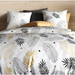 Parure De Drap 3pcs avec Drap Housse 90x190cm 100% Coton 57fils Envole