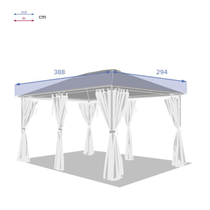 Toile de tonnelle Santorini Ardoise