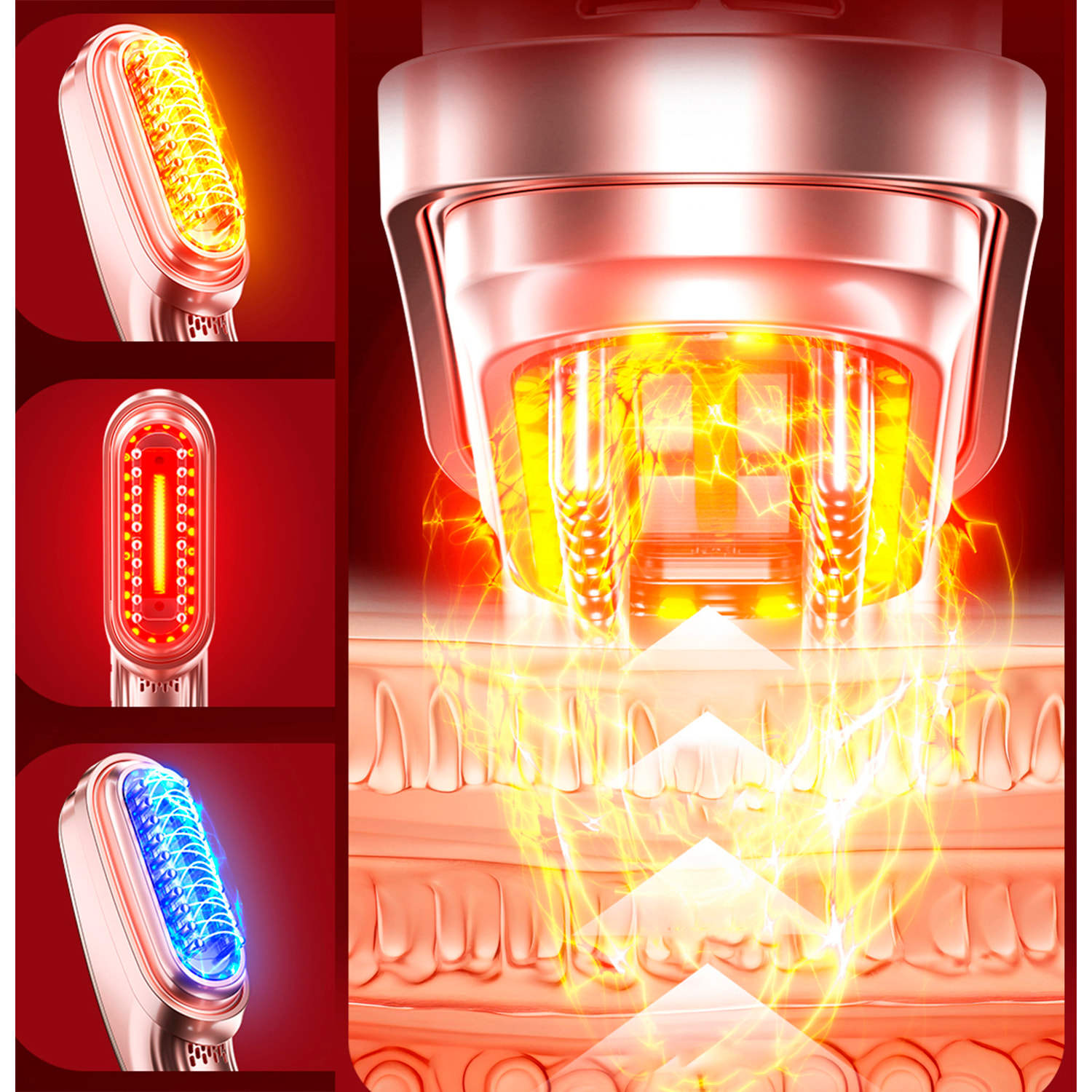 Strumento di bellezza per la cura dei capelli, del corpo e del viso.