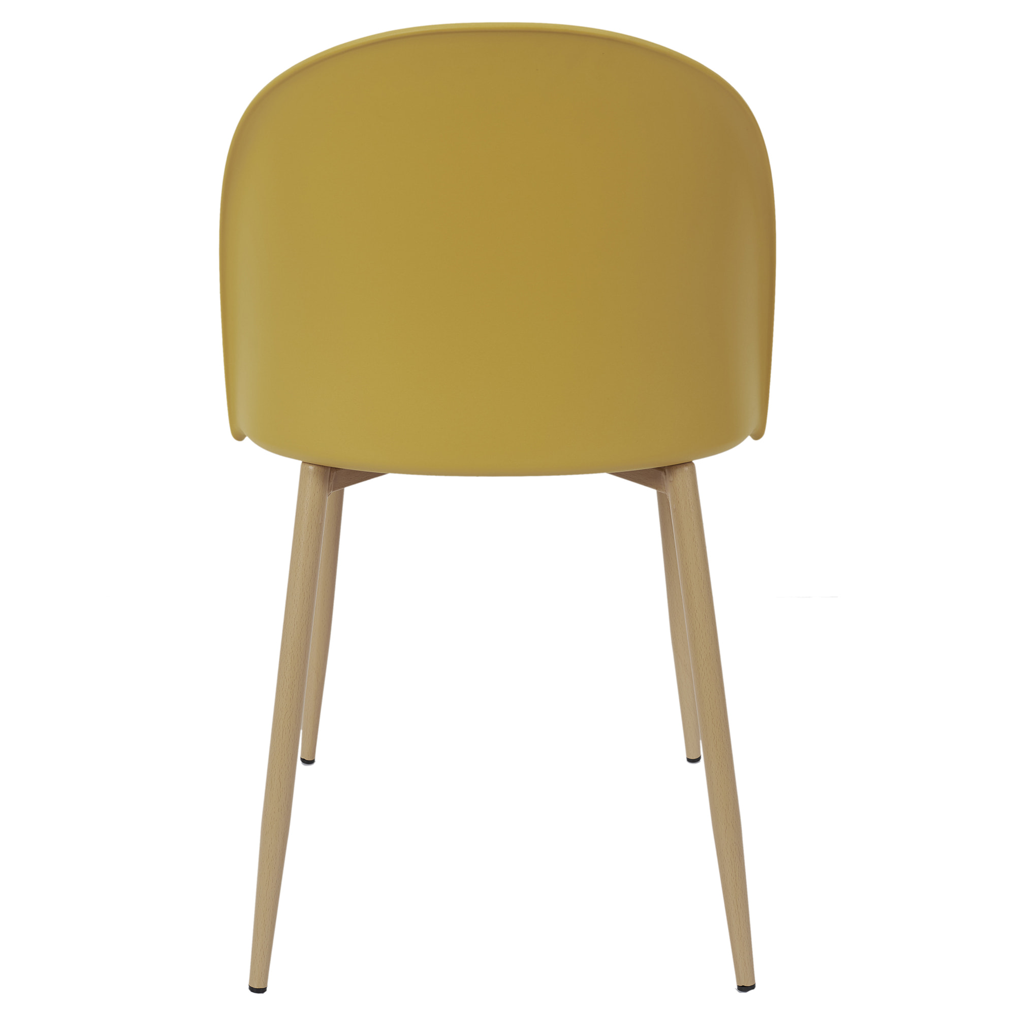 Chaise Scandinave Bergen Jaune Moutarde - Lot De 4