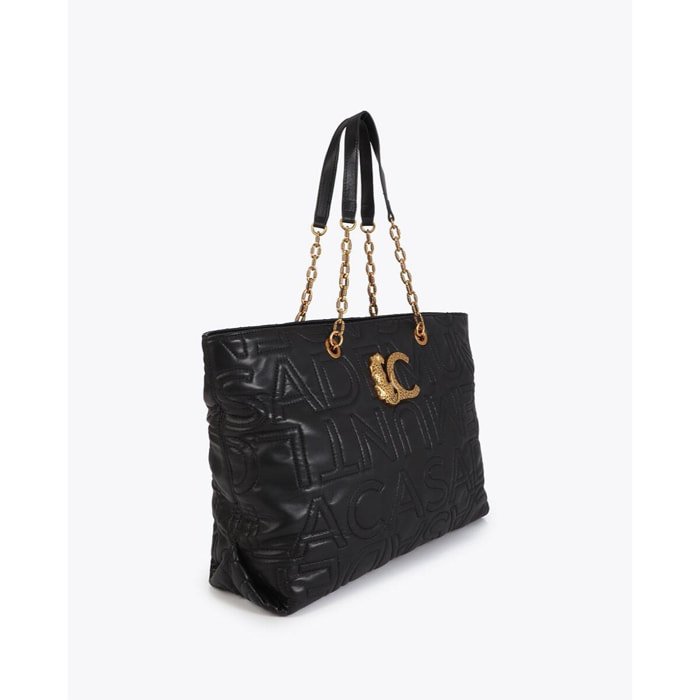 Shopper con cuciture del logo