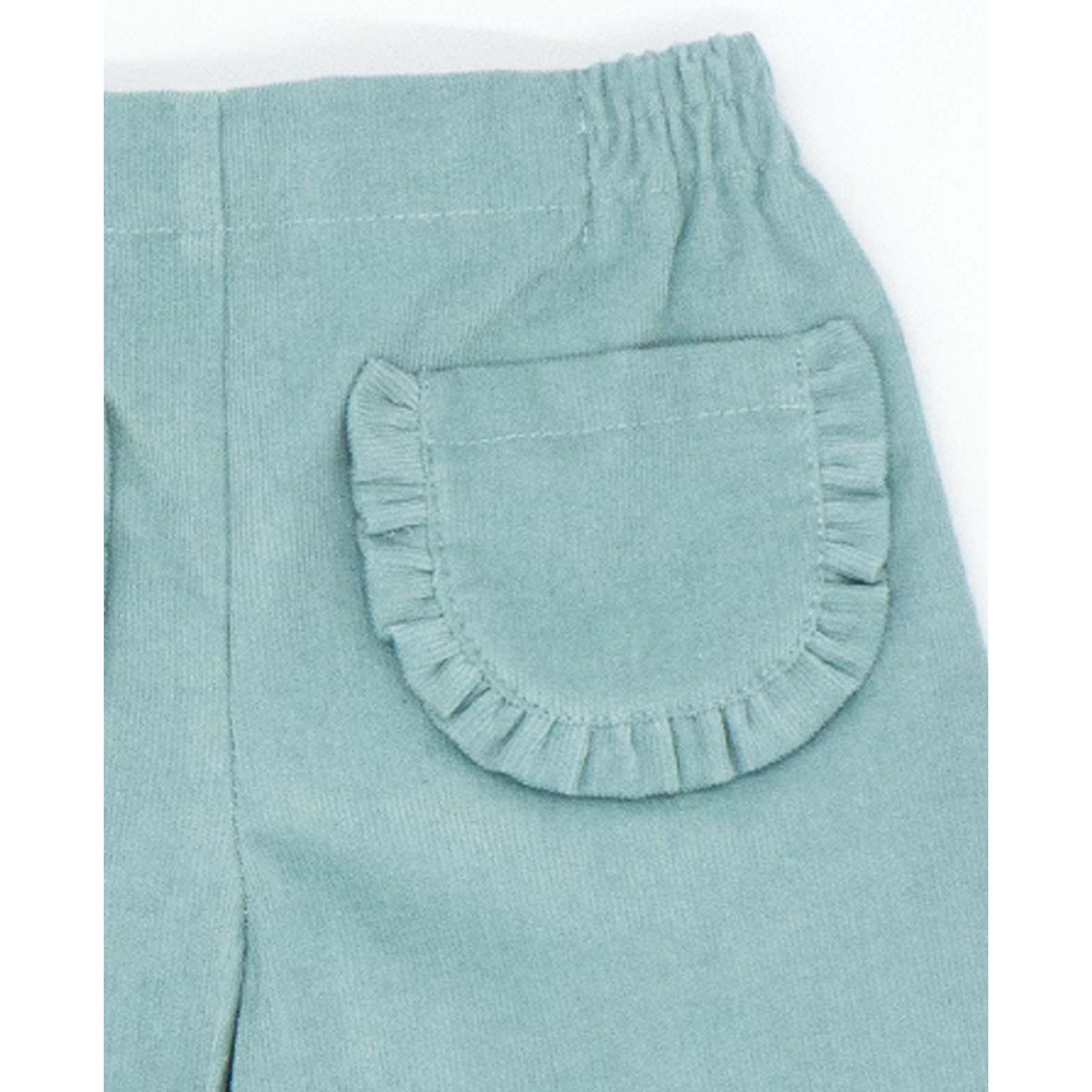 Pantalón de micro pana menta