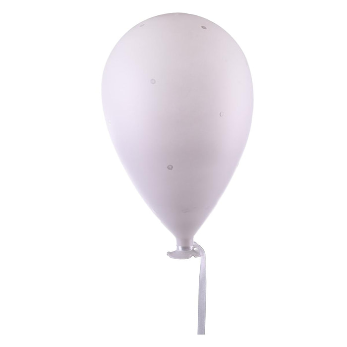 Palloncino In Vetro Con Filo. Altezza 34 Cm - Pezzi 1 - 20X34X20cm - Colore: Bianco - Bianchi Dino - Oggettistica, Componenti D'Arredo