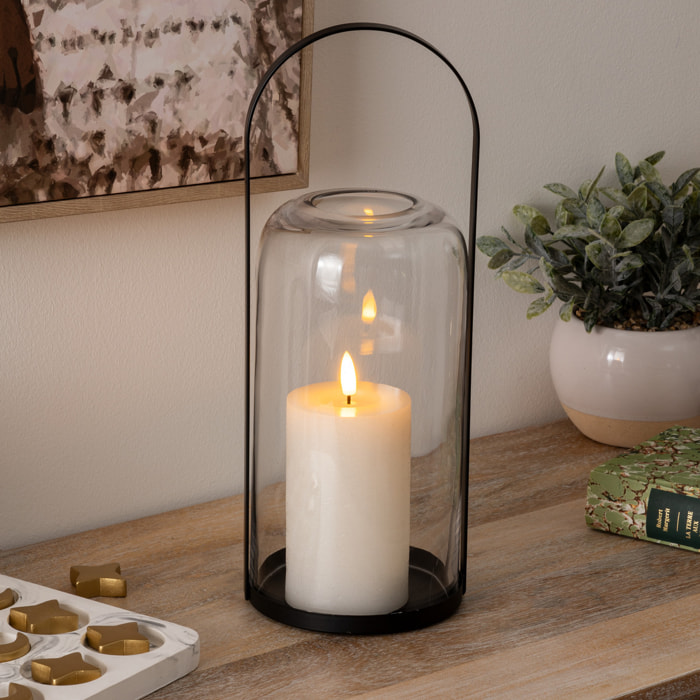 Lanterne led "Jako" noir H35cm