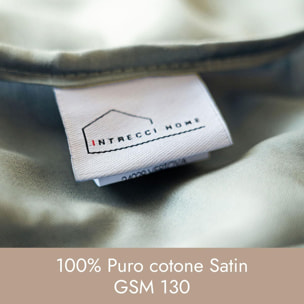 Intrecci Home Lenzuola, Lenzuolo Sopra in Raso di Puro cotone Satin, Made in Italy, Morbidezza Suprema, Elegante e Confortevole, Tinta Unita