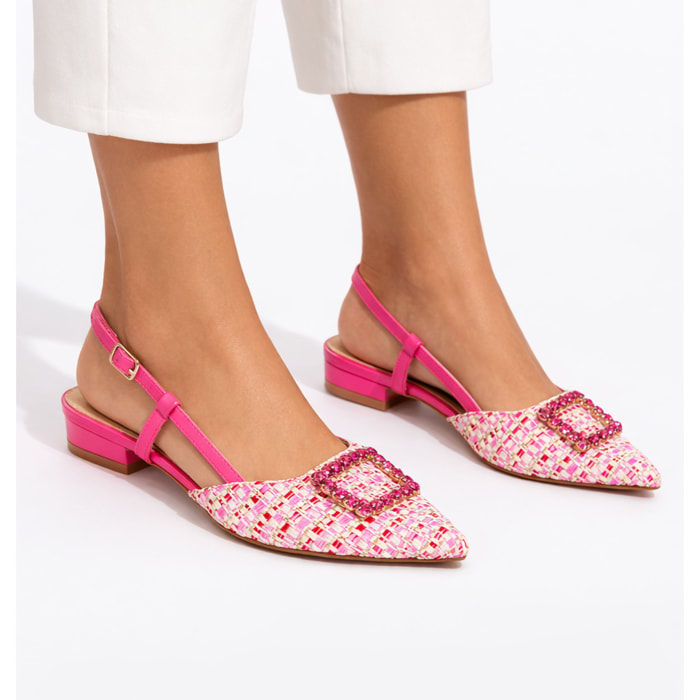 Sandali bassi - applicazione accessorio - tacco 2,5 cm