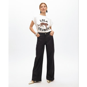 Jeans ampio effetto coated