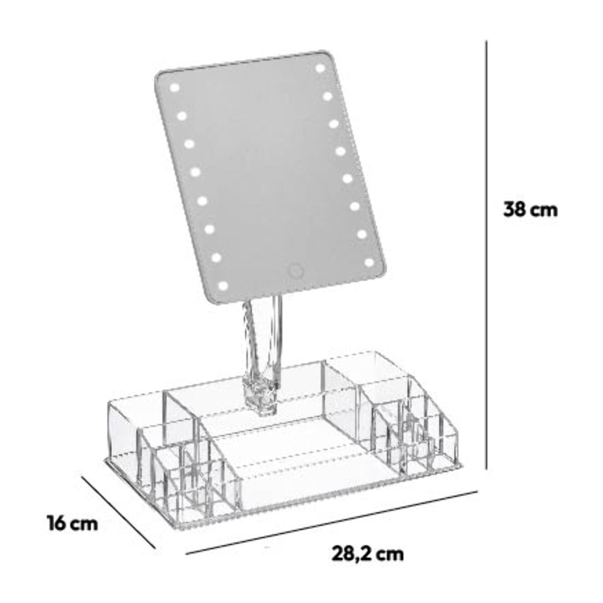 Miroir led 14 compartiments Transparent Selena