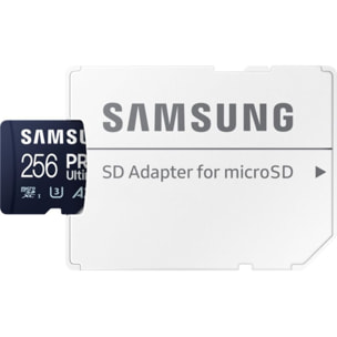 Carte Micro SD SAMSUNG 256 Go Pro Ultimate avec adaptateur