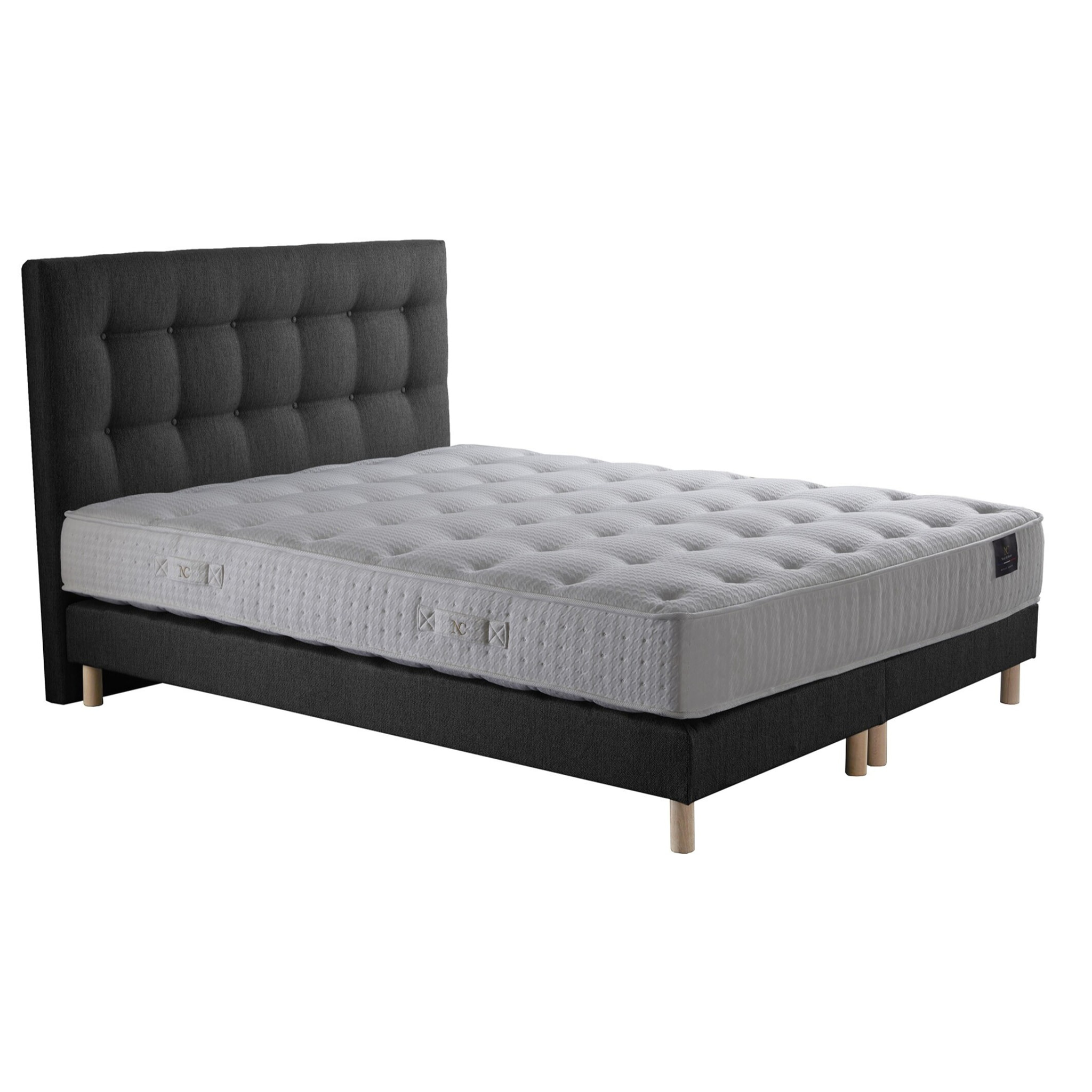 Ensemble matelas ressorts, NOVA + tête de lit capitonnée + sommier 11 cm