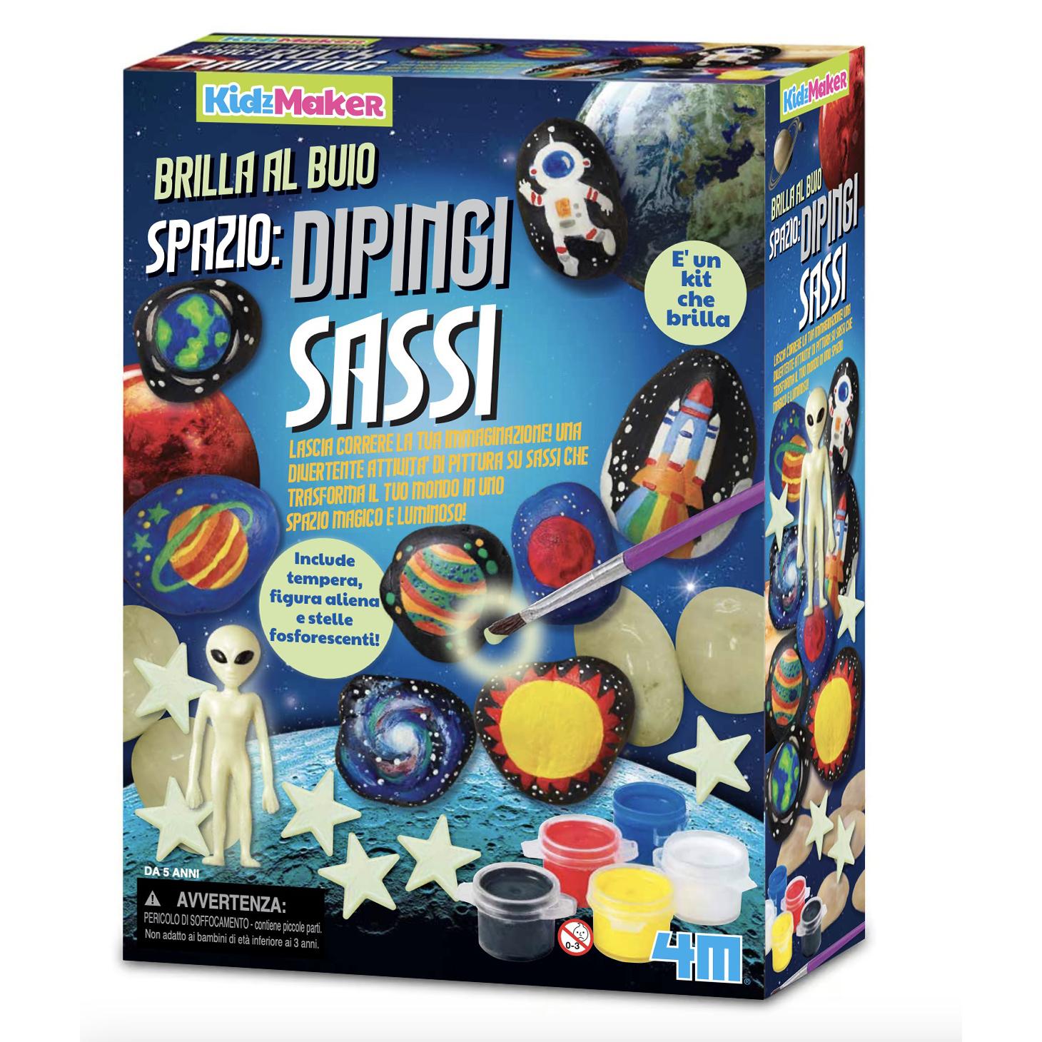 Dipingi Sassi Luminescente a Tema Spazio