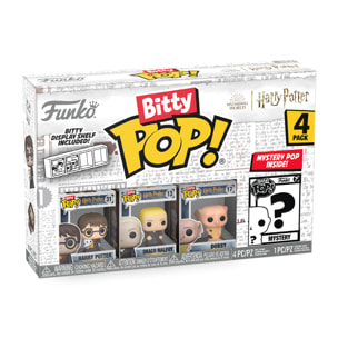 Bitty POP Harry Potter - Harry con Edvige Draco Malfoy e Dobby e Personaggio a sorpresa Funko