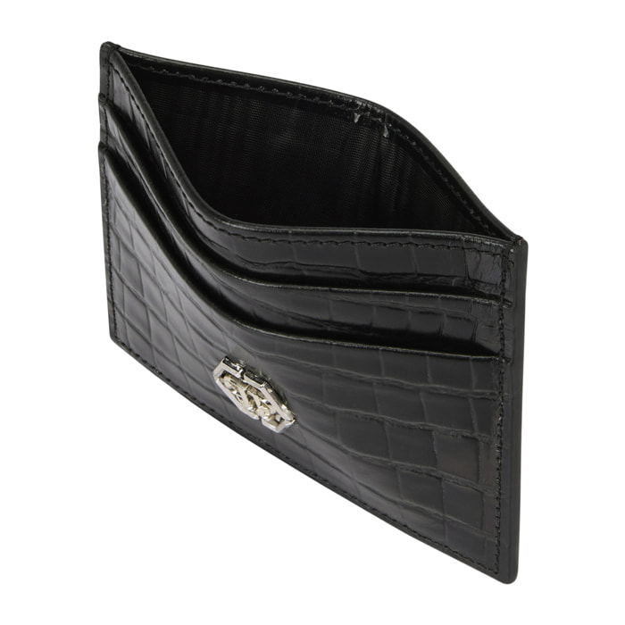 PHILIPP PLEIN Leather Card Holder Cocco