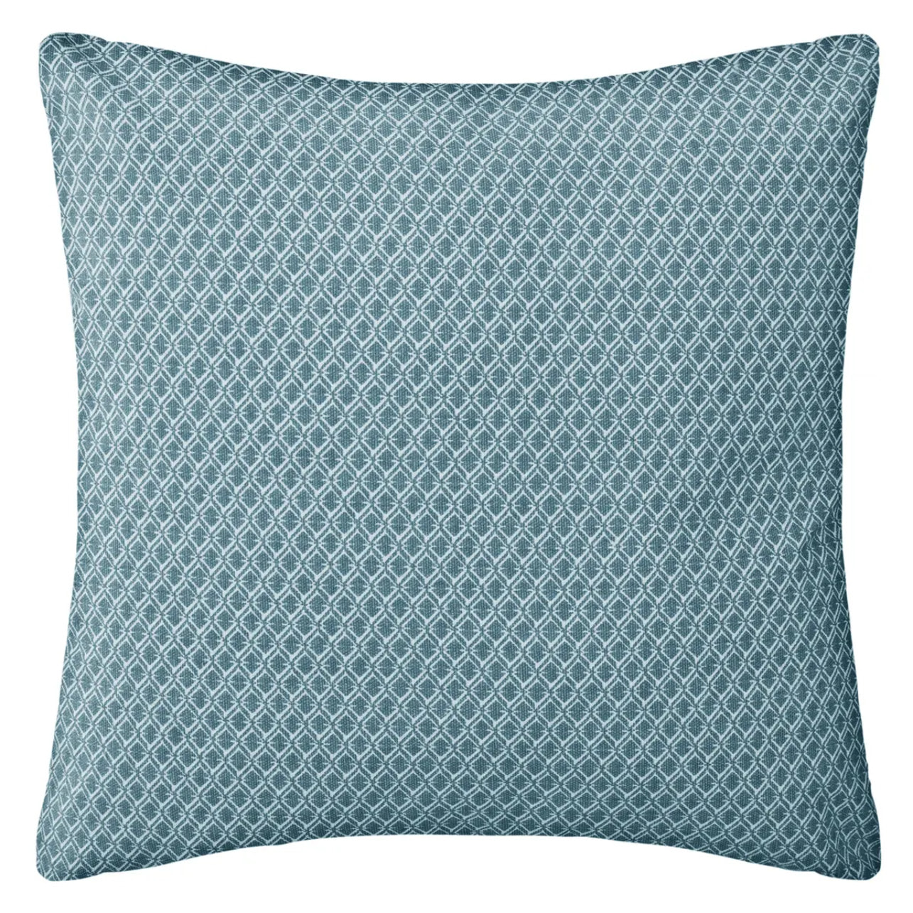 Coussin - motifs otto - coton - bleu canard - 38x38 cm