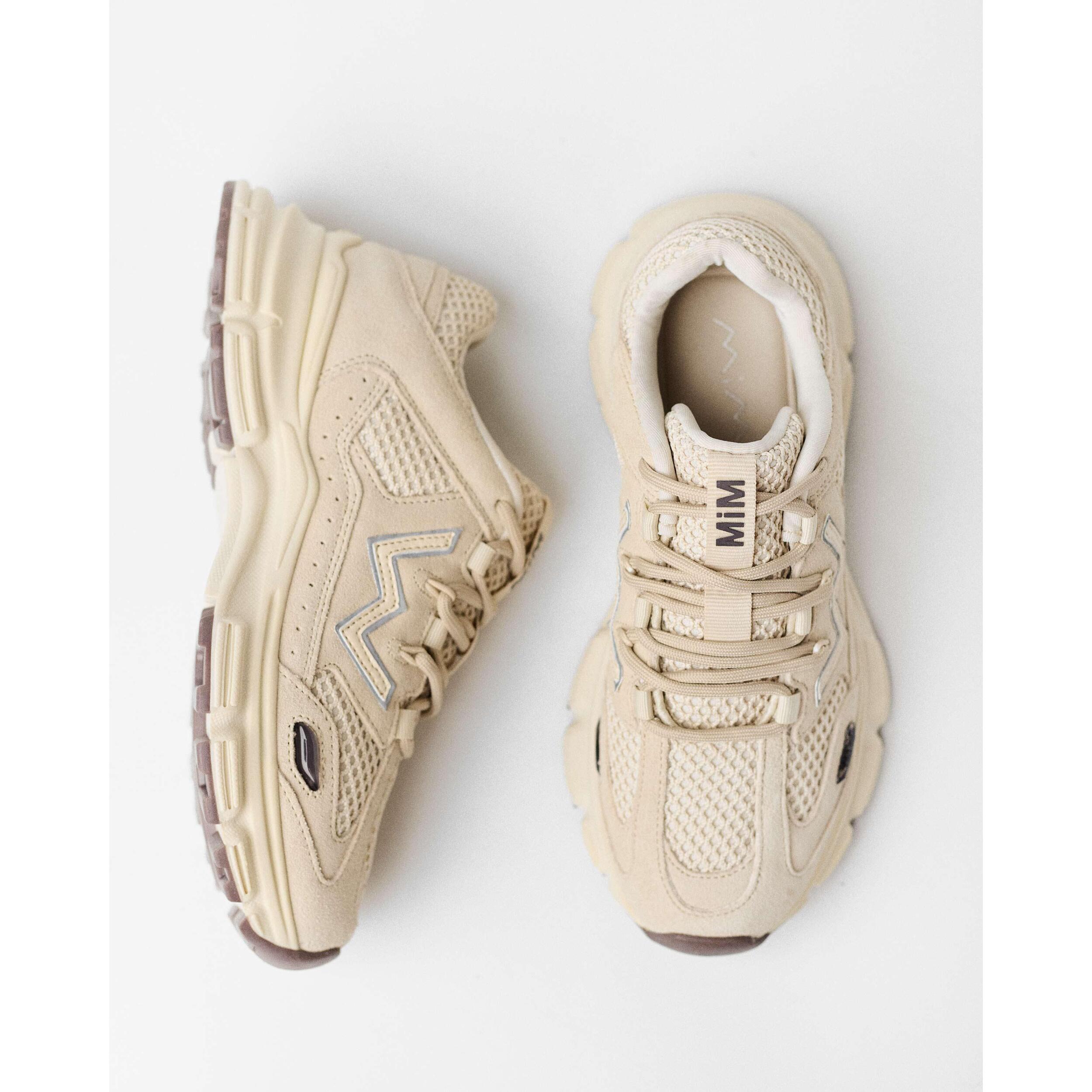 Zapatillas deportivas Mesh Beige