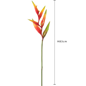 Heliconia 83 Cm - Pezzi 6 - 12X83X12cm - Colore: Arancio - Bianchi Dino - Fiori Artificiali