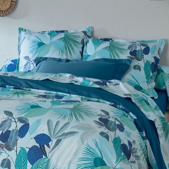 Parure de couette au  style tahitien - Bleu