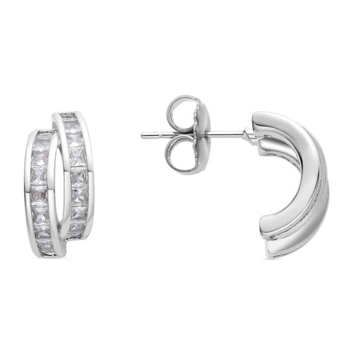 Pendientes Lux by Lux acabados en rodio