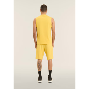 T-shirt senza maniche in jersey di cotone