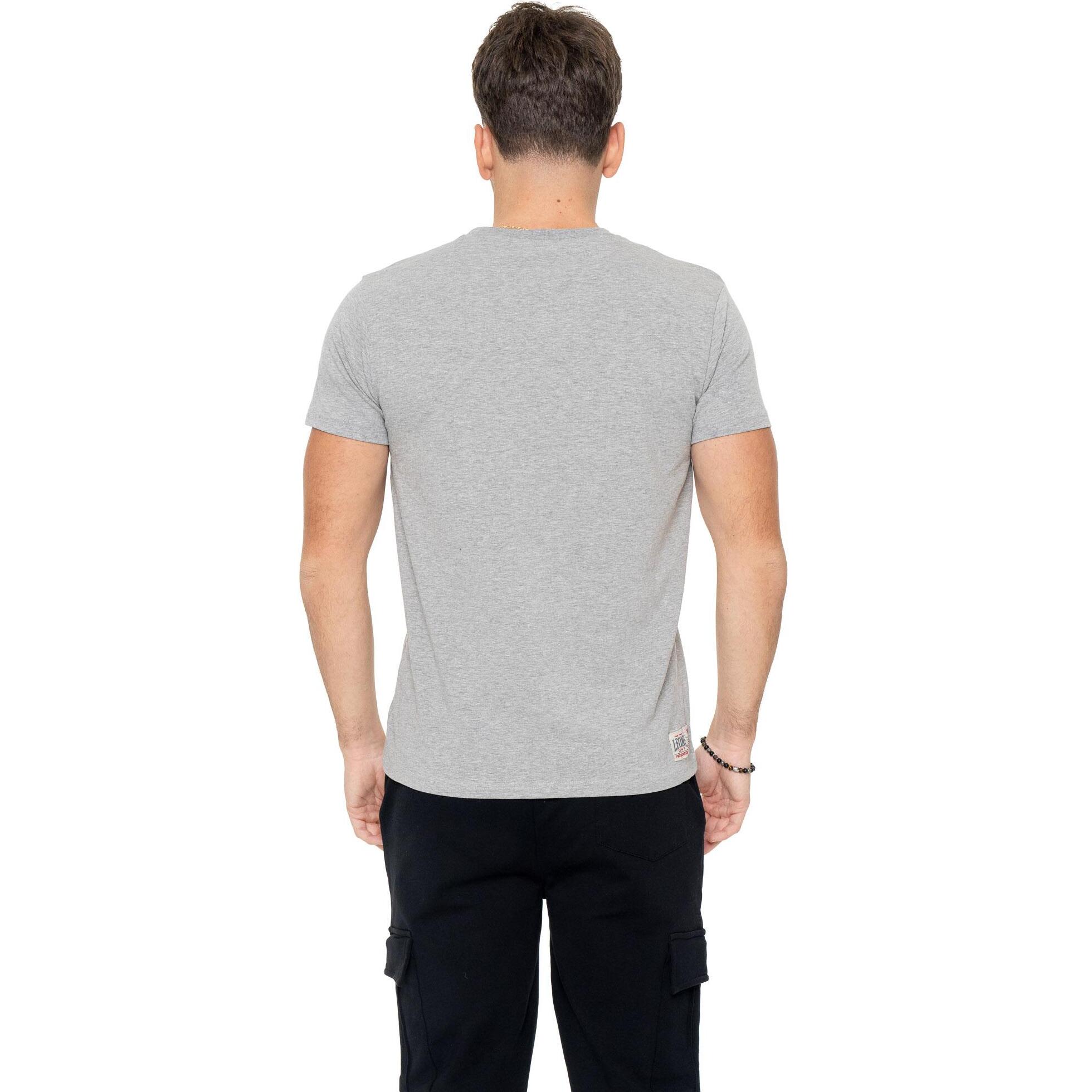 T-shirt in cotone elasticizzato a manica corta con logo grande Leone 1947 Basic