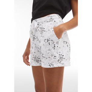 Shorts donna in heavy jersey stampa floreale allover