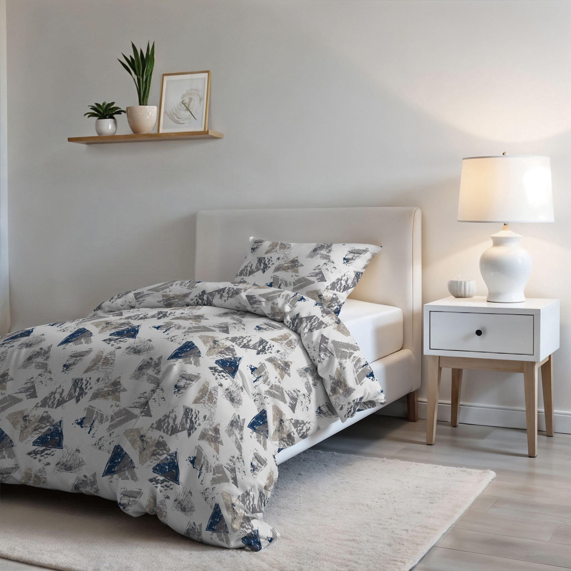 COPRIPIUMINO FASHION, 100% Microfibra, No Stiro - URBAN BLU