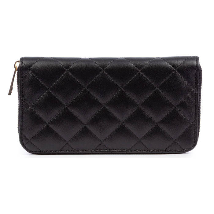 Andali cartera mujer. Piel auténtica acabado Sauvage acolchado.