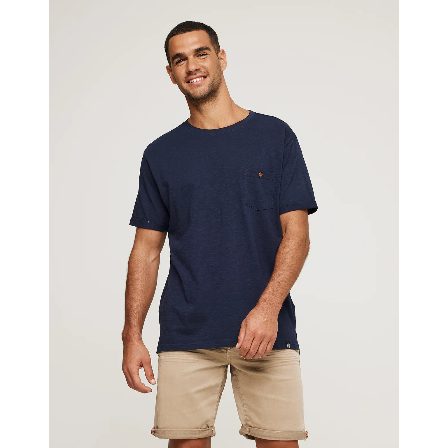 Camiseta Manga Corta Azul Marino - Button