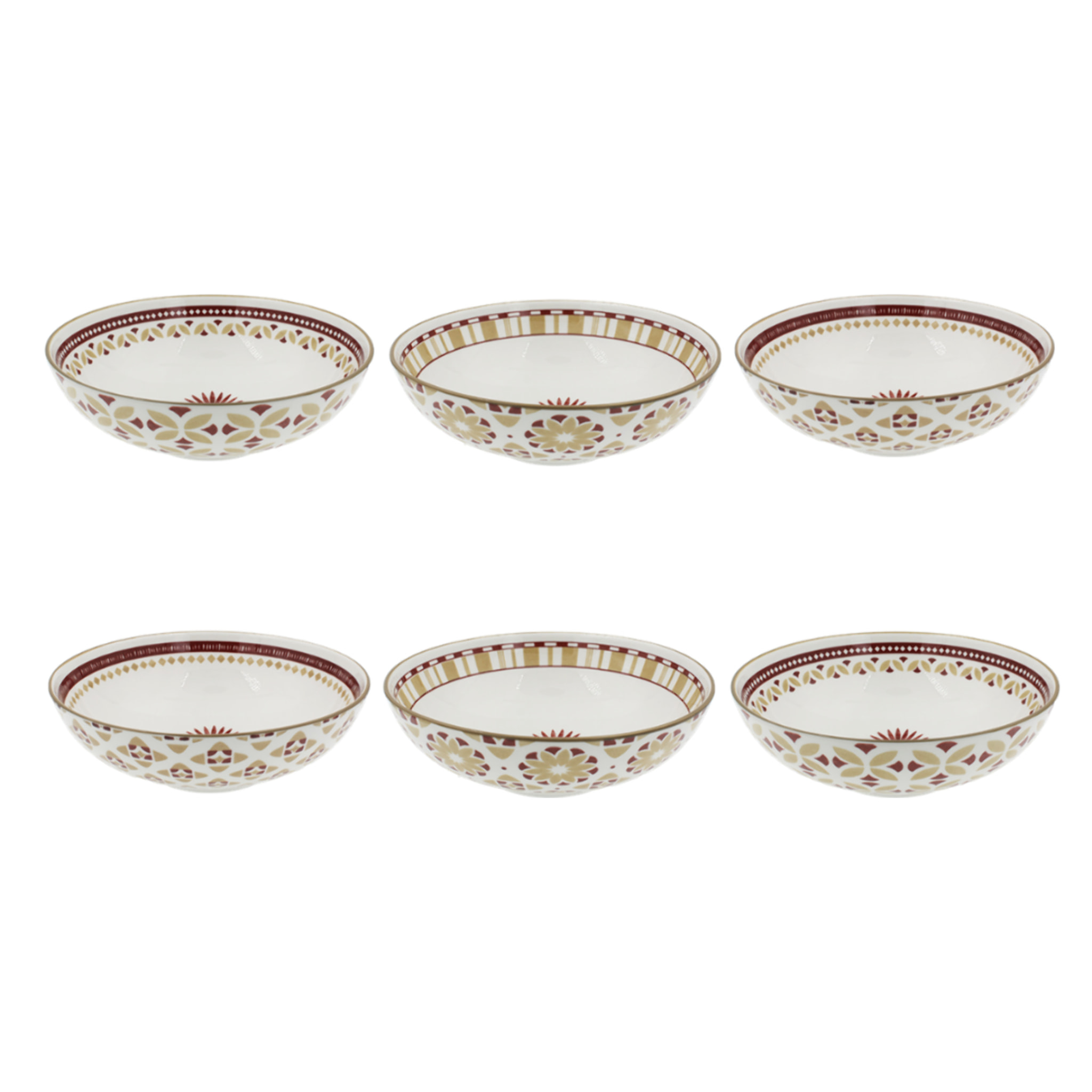 Lot de 6 assiettes creuses, SABELA