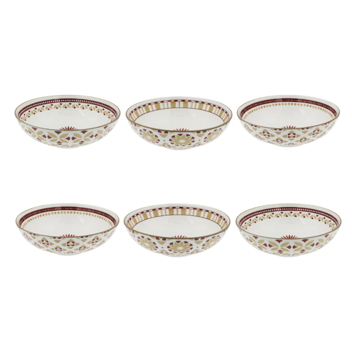 Lot de 6 assiettes creuses, SABELA