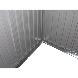 Abri de jardin métal toit plat "Texas" - 6,29 m² - Gris