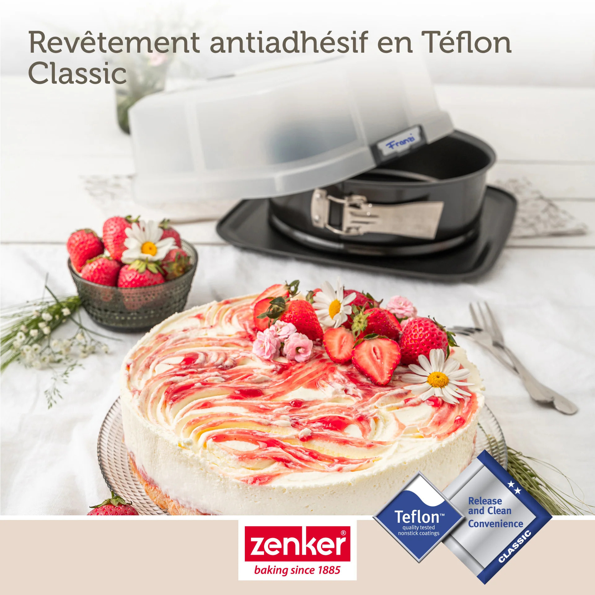 Lot de 2 moules à gâteaux 23 cm en acier Zenker Bake Click and Go