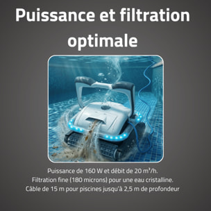 Bestway Robot piscine Raptor nettoyage fond et parois 45 m² max
