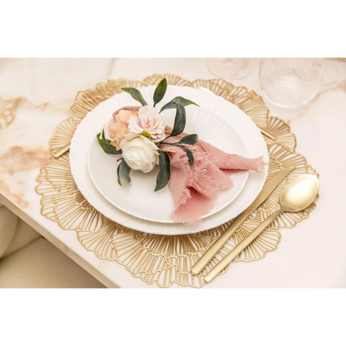 Dessous d'assiette pétale dorée