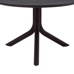 Tavolino basso da esterno in polipropilene 60x60x41cm nero – Obidos