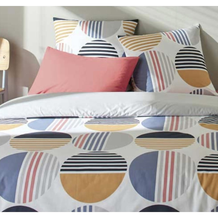 Parure Housse De Couette Liviau Tea Rose + 2 Taies D'oreillers