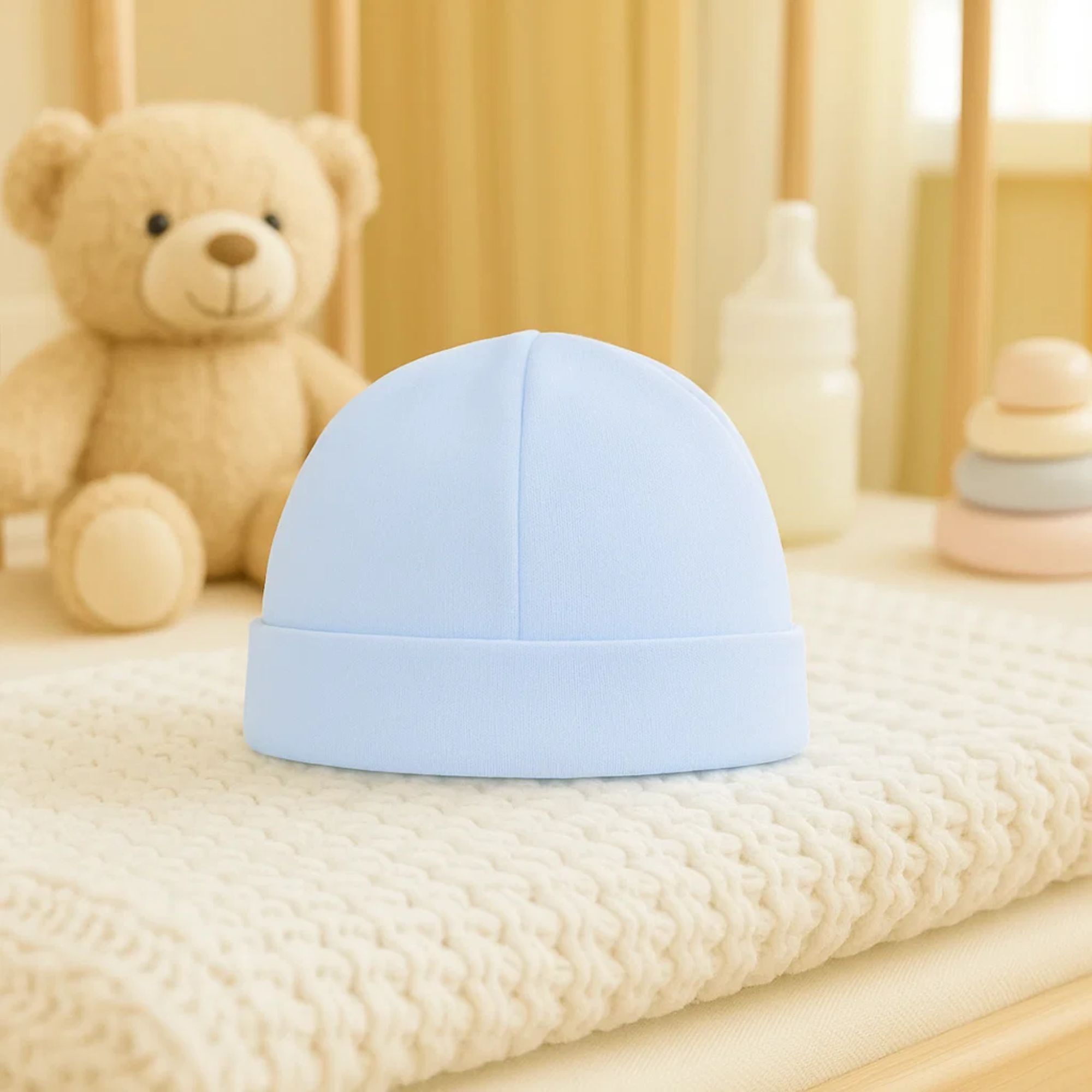 Gorro Nacimiento Celeste Talla Nac