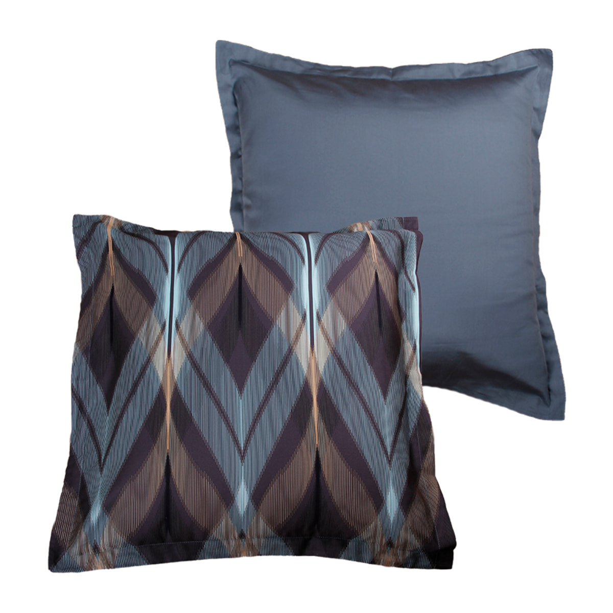 Lot de 2 Taies d'oreiller satin de coton imprimé La mer