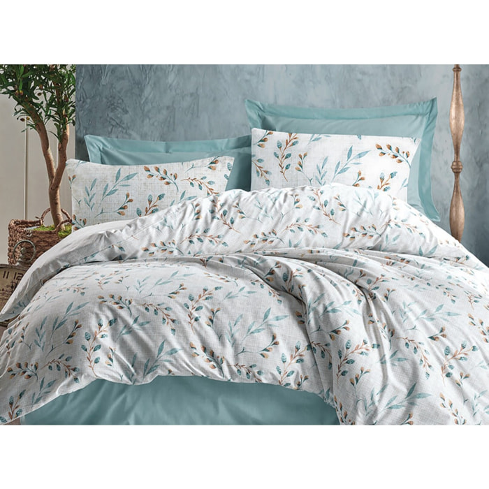 Parure housse de couette et taie(s) d'oreiller coton imprimé