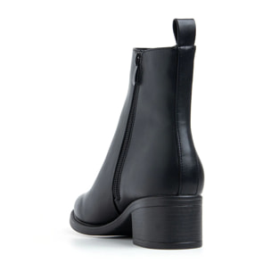 Tronchetto modello chelsea con tacco 4 - NERO