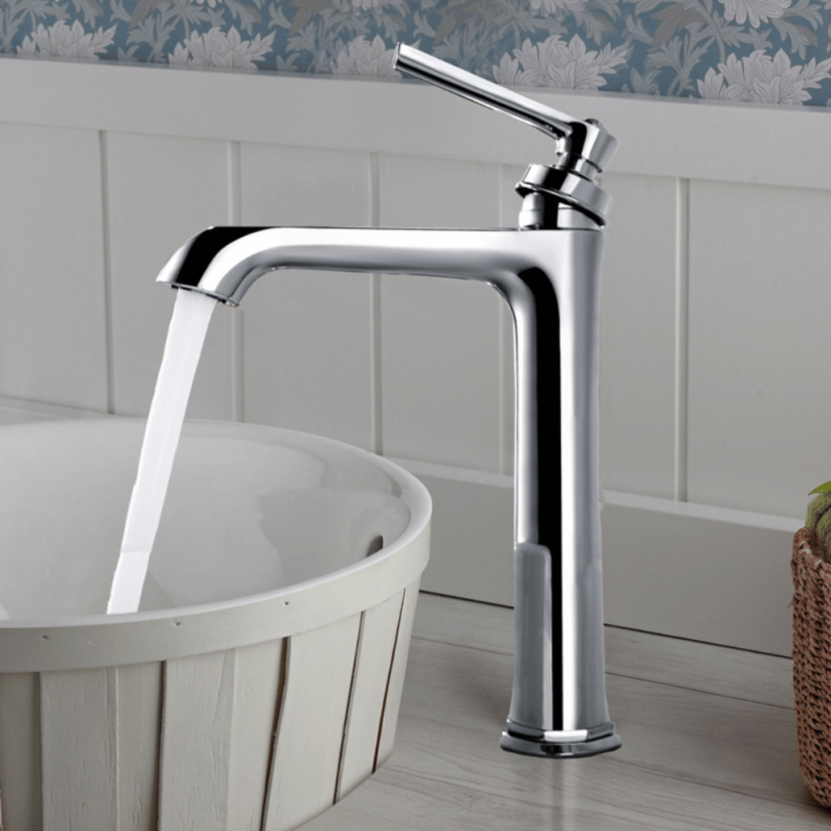 Lot de 2 robinets lavabo haut Paini Lady's 180 Chromé