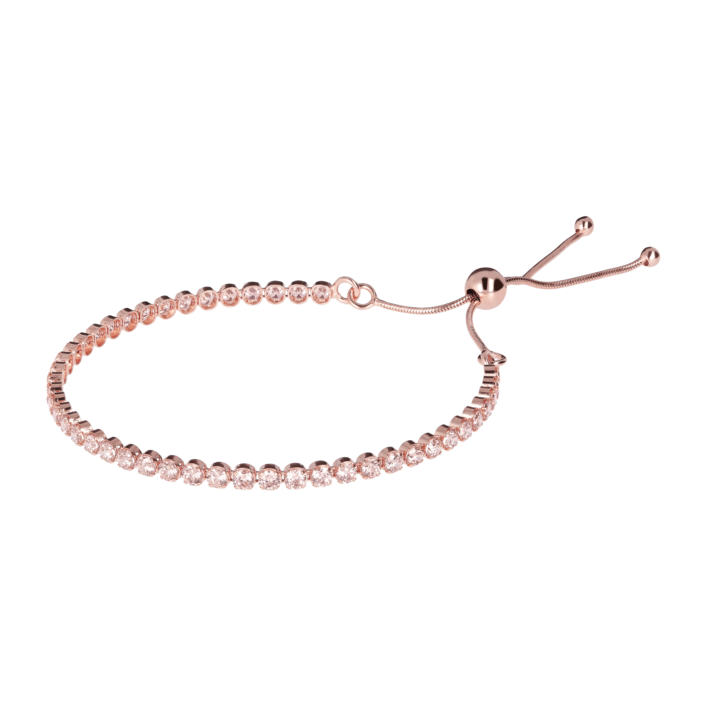 Bracciale Tennis con Cubic Zirconia Rosa