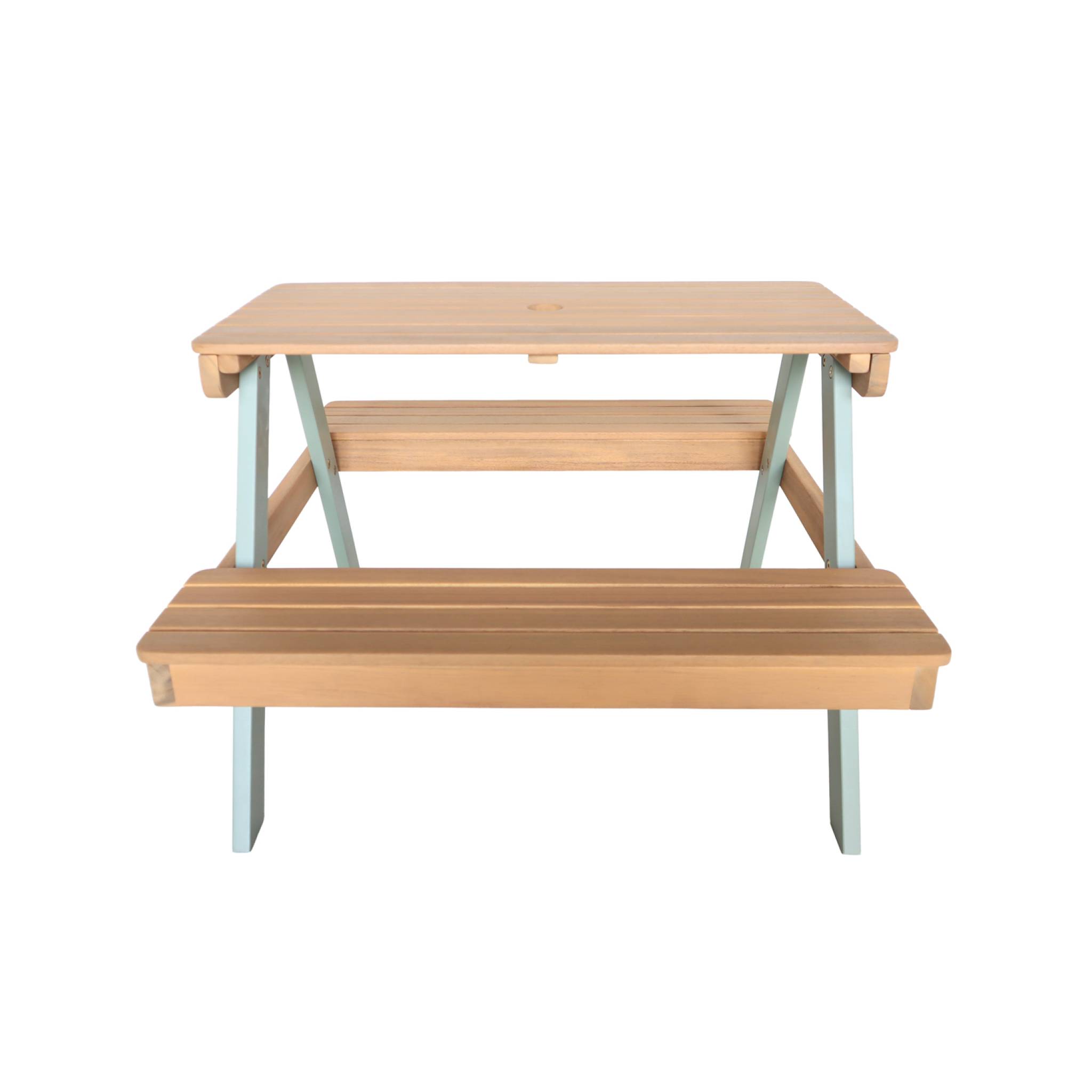 Table de pique-nique, salon de jardin enfant bois d'acacia 2 places CAROLINE