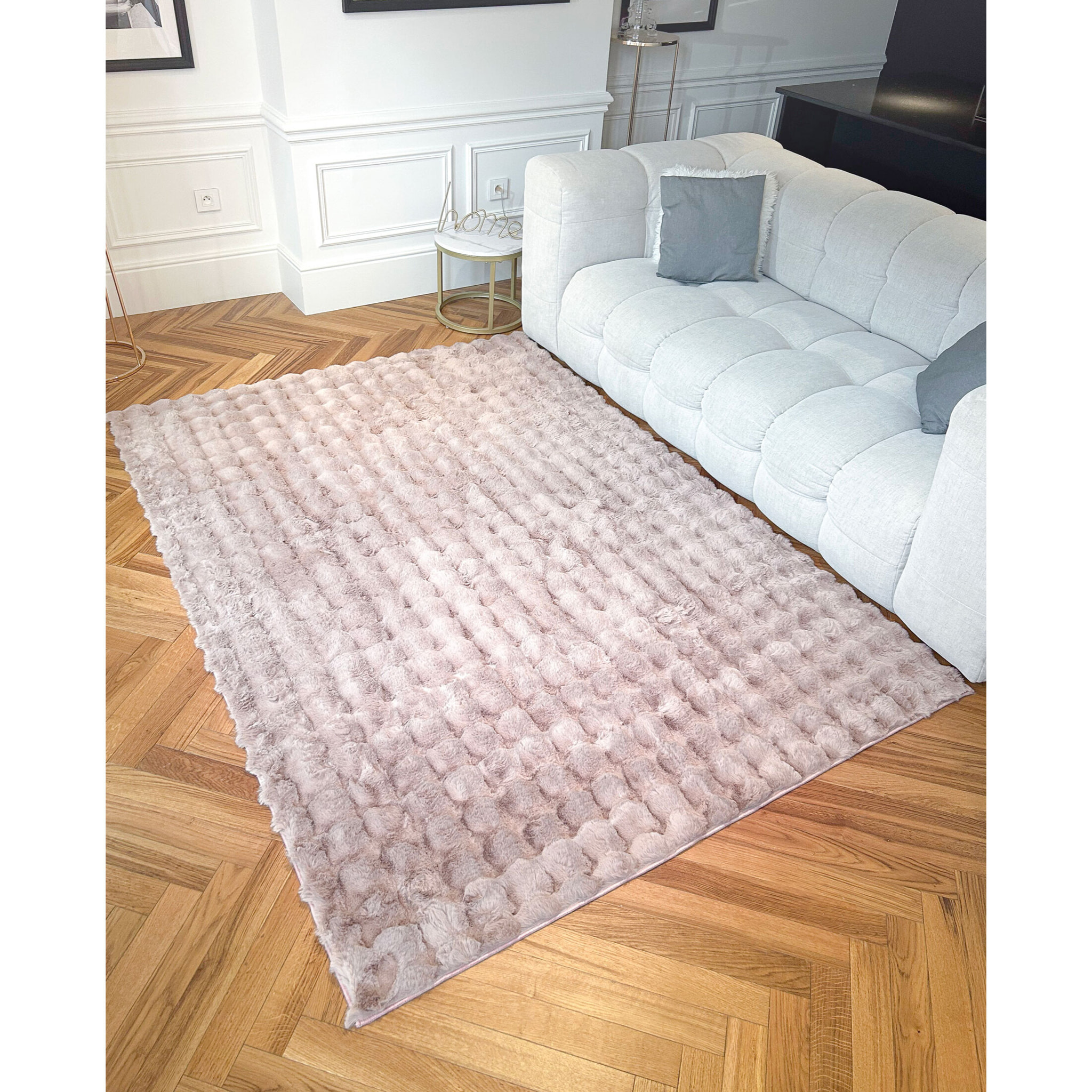 BUBBLE - Tapis doux rose